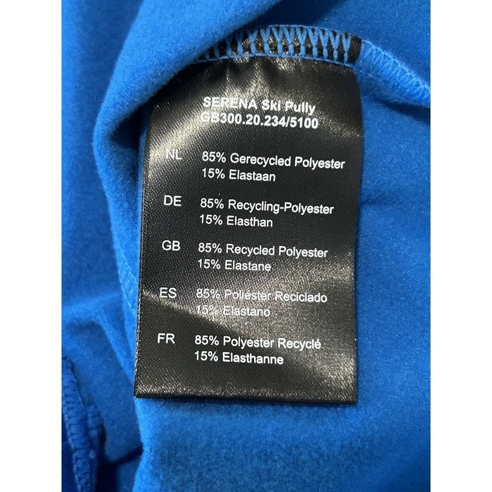 Goldbergh Serena Ski Pulley Electric Blue Half Zip Luxury Ski Base Layer L NWOT - Picture 9 of 9